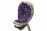 Grape Jelly Purple Amethyst Geode With Metal Stand - Uruguay #306920-3